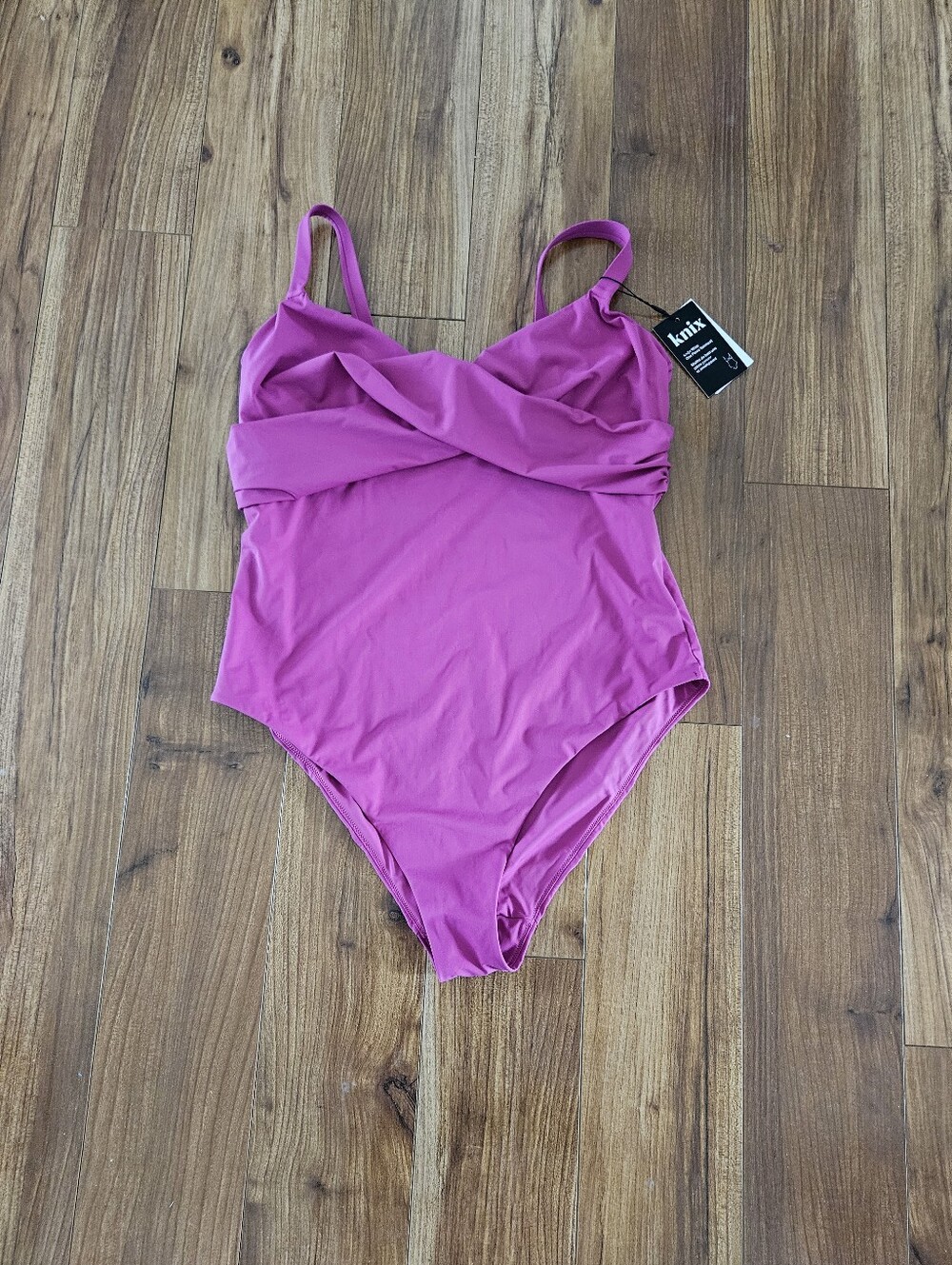 Knix Magenta Sculpt Wrap One-Piece Swimsuit Size XXL +